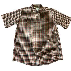 L.L. Bean Men's Red and Green Plaid Shirt
